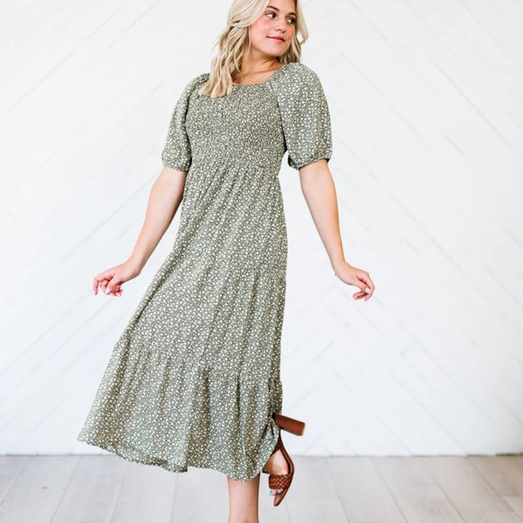 Polagram Green Floral Maxi Dress - Picture 1 of 6